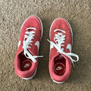 Red Nike shoes size 7
